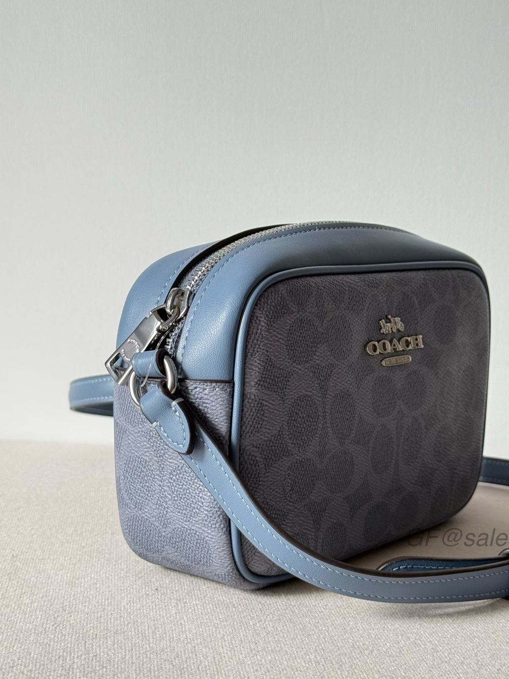 NWT Coach Mini Jamie Camera Bag In Signature Crossbody Chambray Blue CY752 - Picture 6 of 11